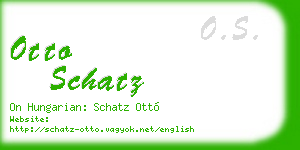 otto schatz business card