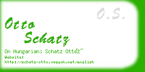 otto schatz business card